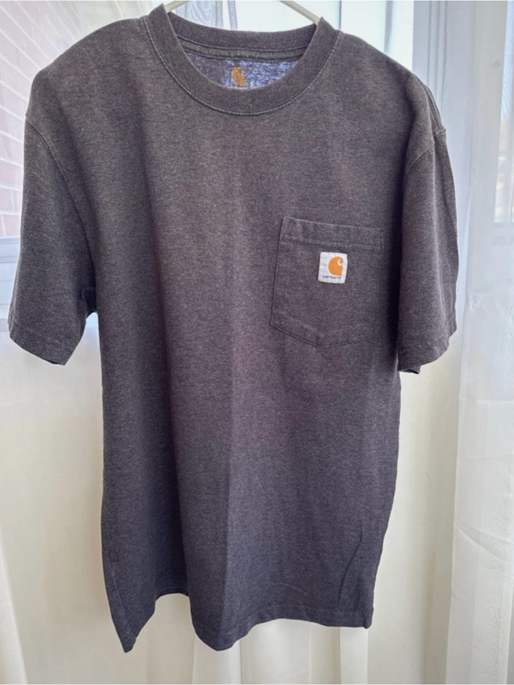 Carhartt Short-Sleeve Pocket Tee in Charcoal, Sz S